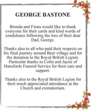 GEORGE BASTONE