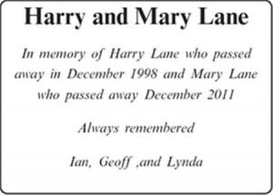 Harry and Mary Lane