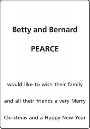 Betty and Bernard PEARCE