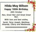 Hilda May Billson